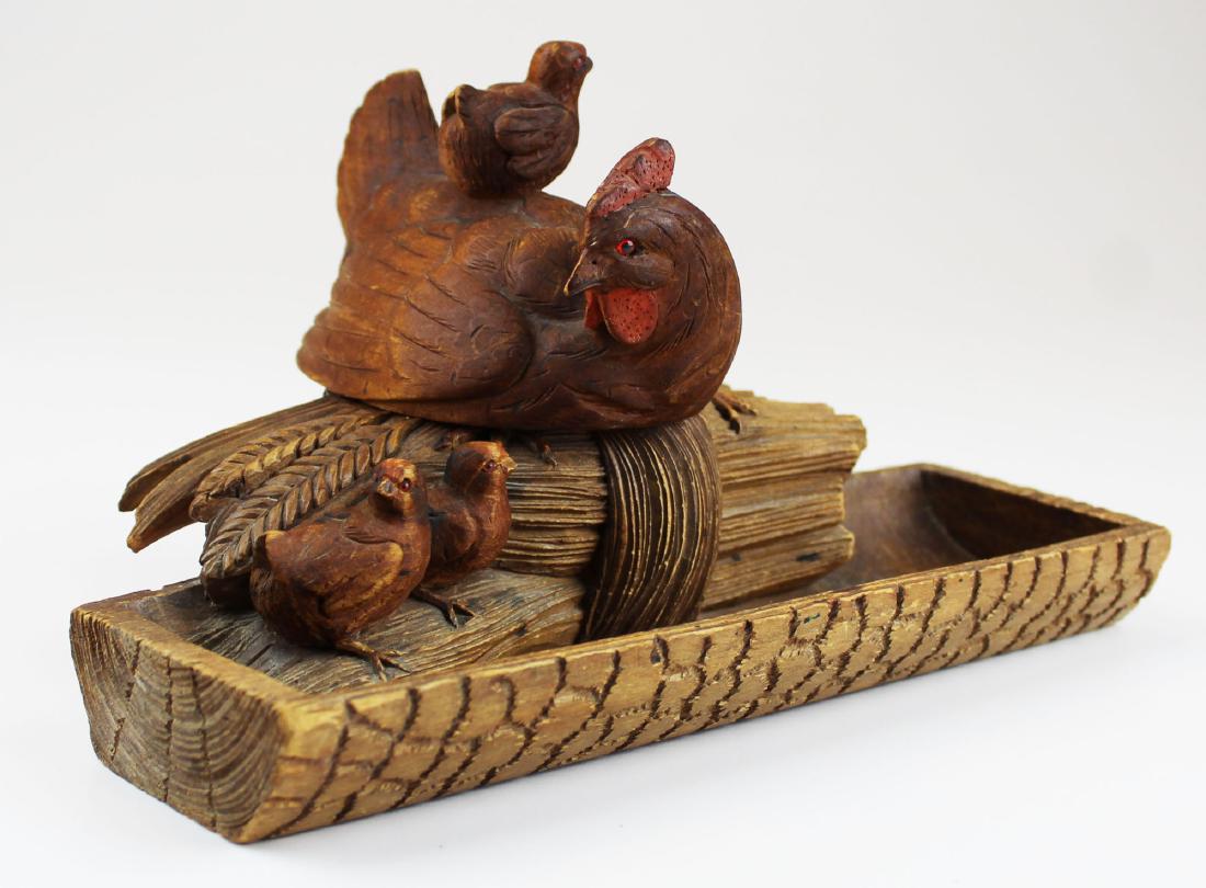 ca 1870's wooden hen on nest writing stand (1 of 8)