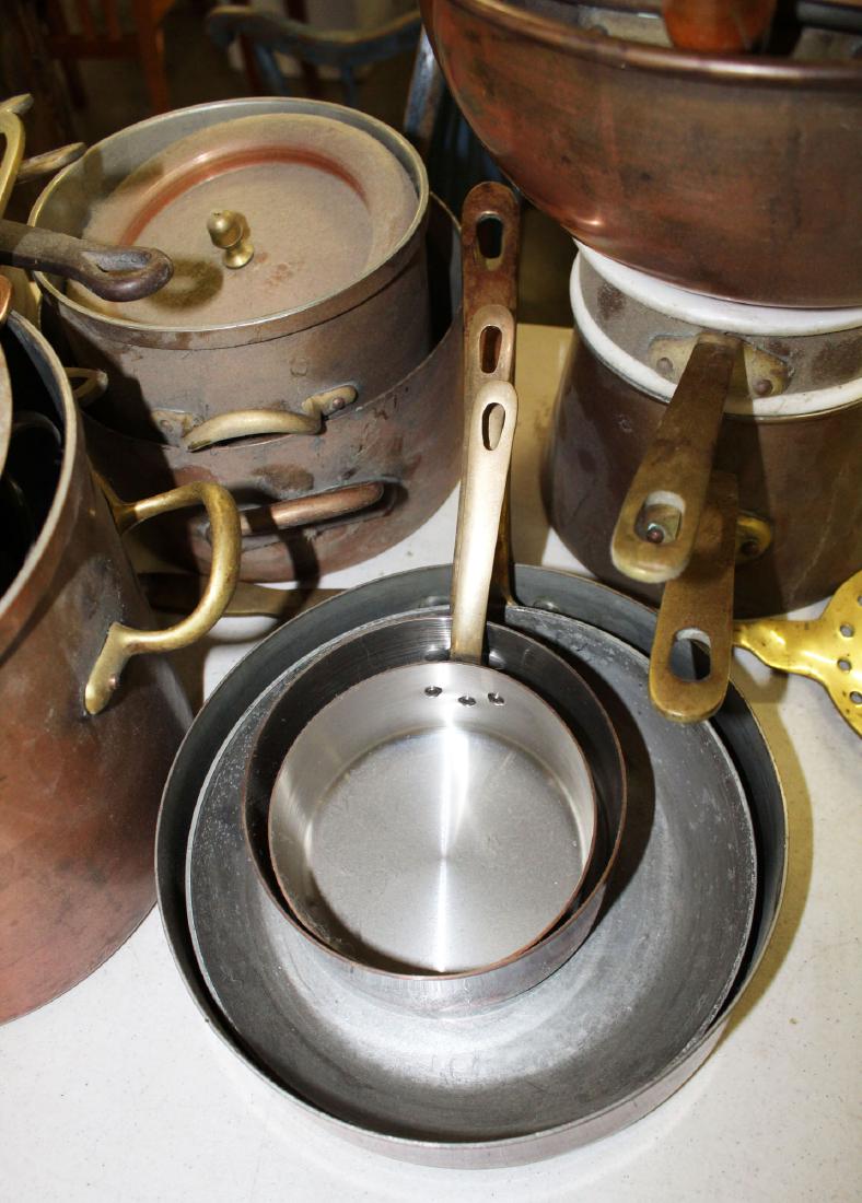 collection of French copper cookware (1 of 3)