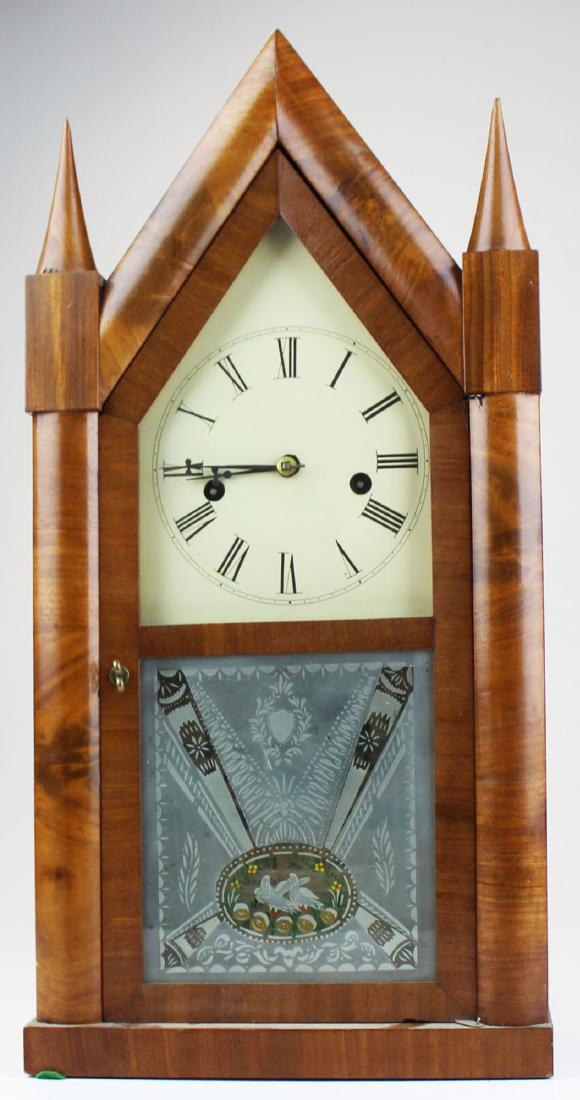 19th c William S Johnson, NY steeple clock (1 of 7)