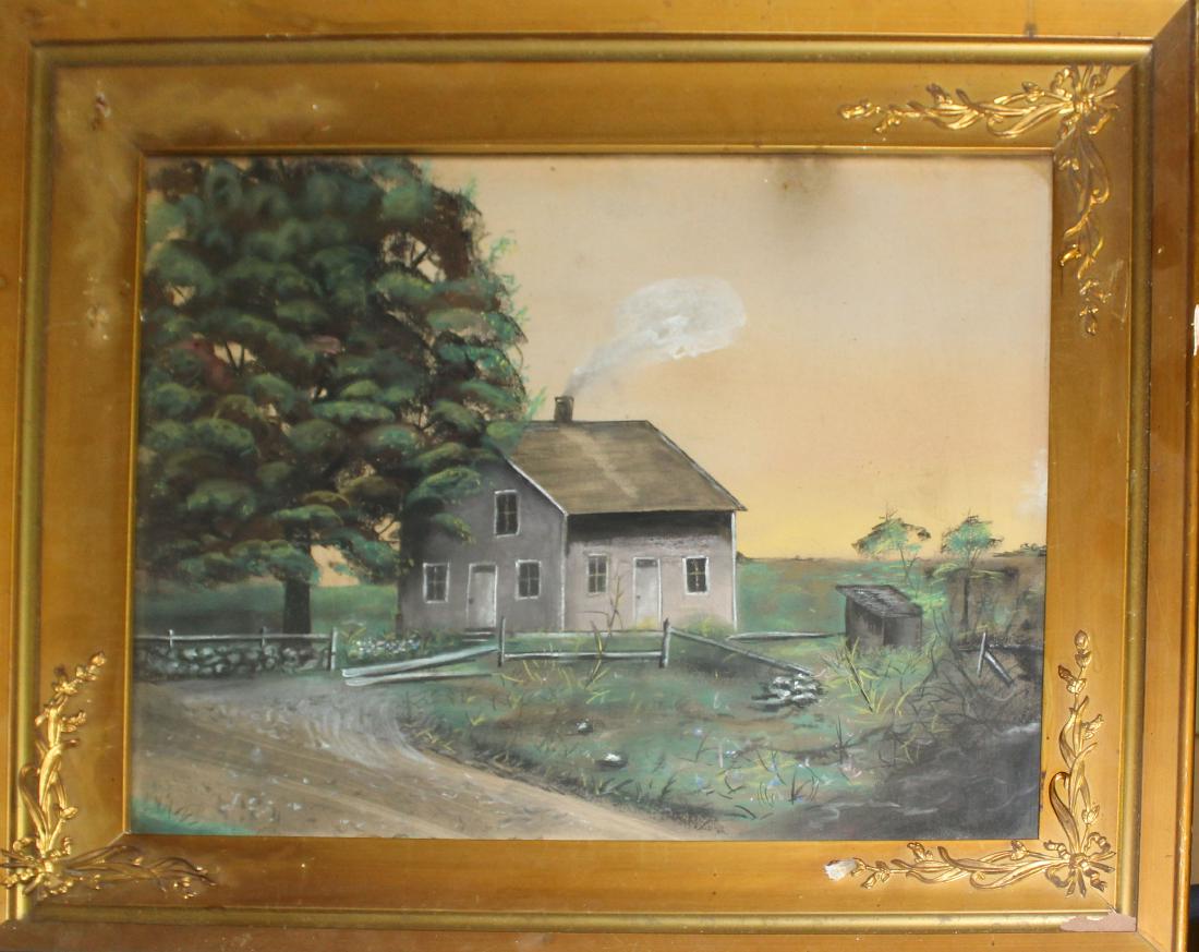 late 19th c pastel of cottage (1 of 1)
