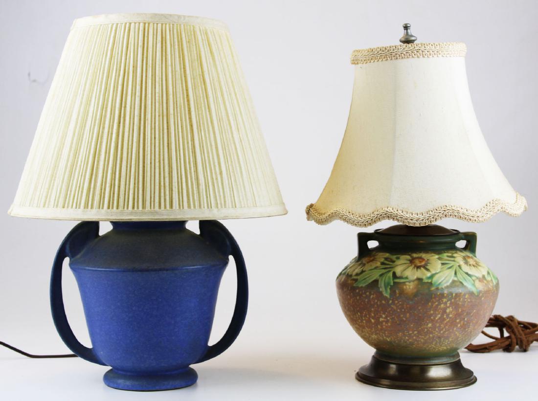 2 Roseville art pottery table lamps (1 of 3)