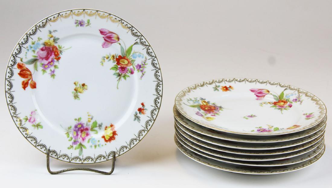 9 Tirschnreuther Meissen porcelain dinner plates (1 of 4)