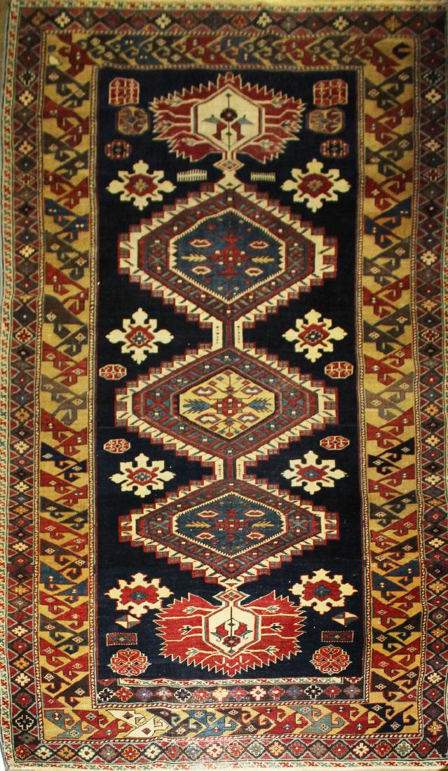 early 20th c Caucasian 5 medallion runner (1 of 5)