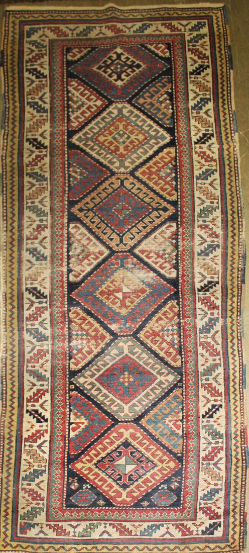 early 20th c Caucasian 6 medallion runner (1 of 7)