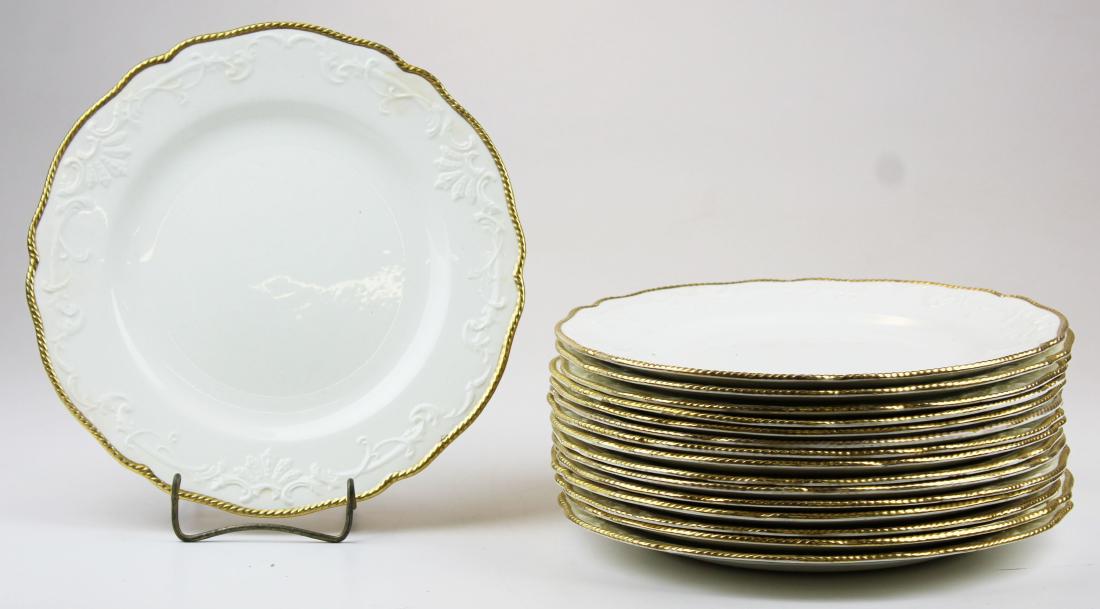 16 Copeland Spode creamware style dinner plates (1 of 4)