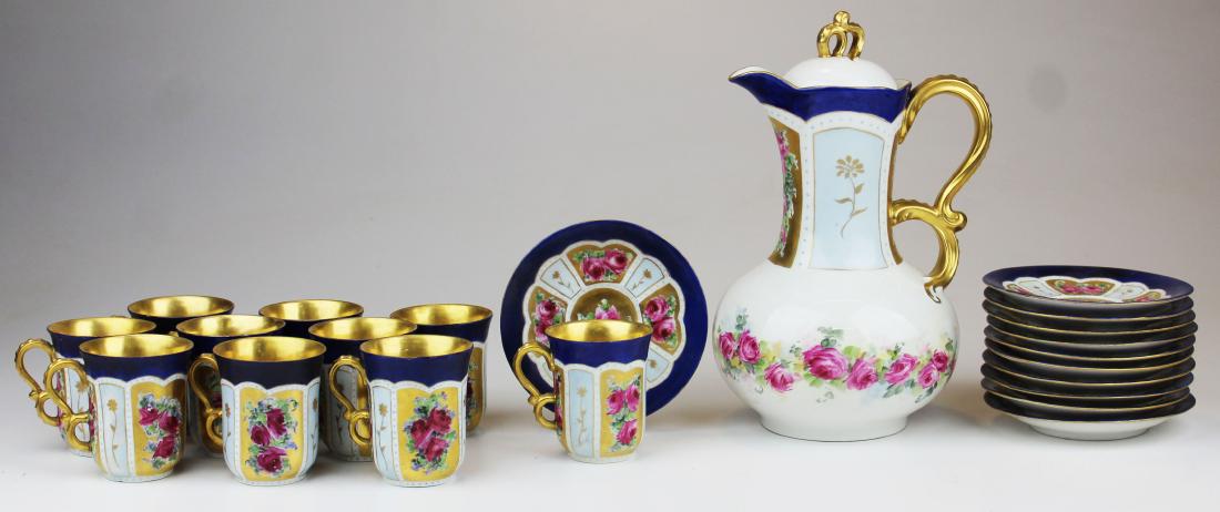 Jean Pouyat Limoges porcelain chocolate set (1 of 8)