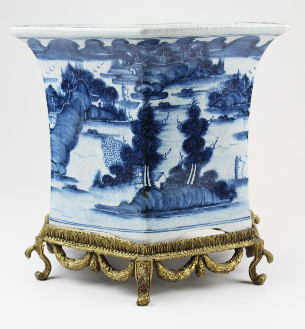 20th c Chinese Canton crackled glaze planter (1 of 7)