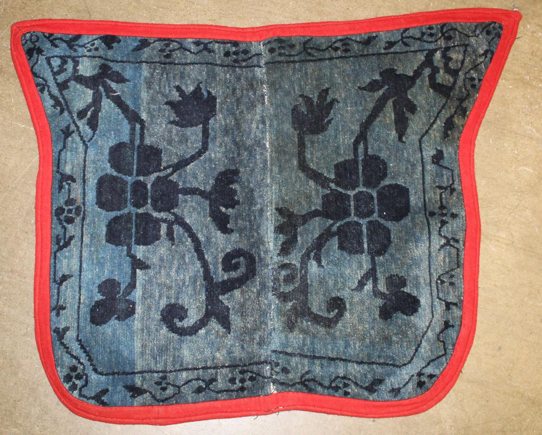 mid 20th c Tibetan butterfly saddle blanket (1 of 3)