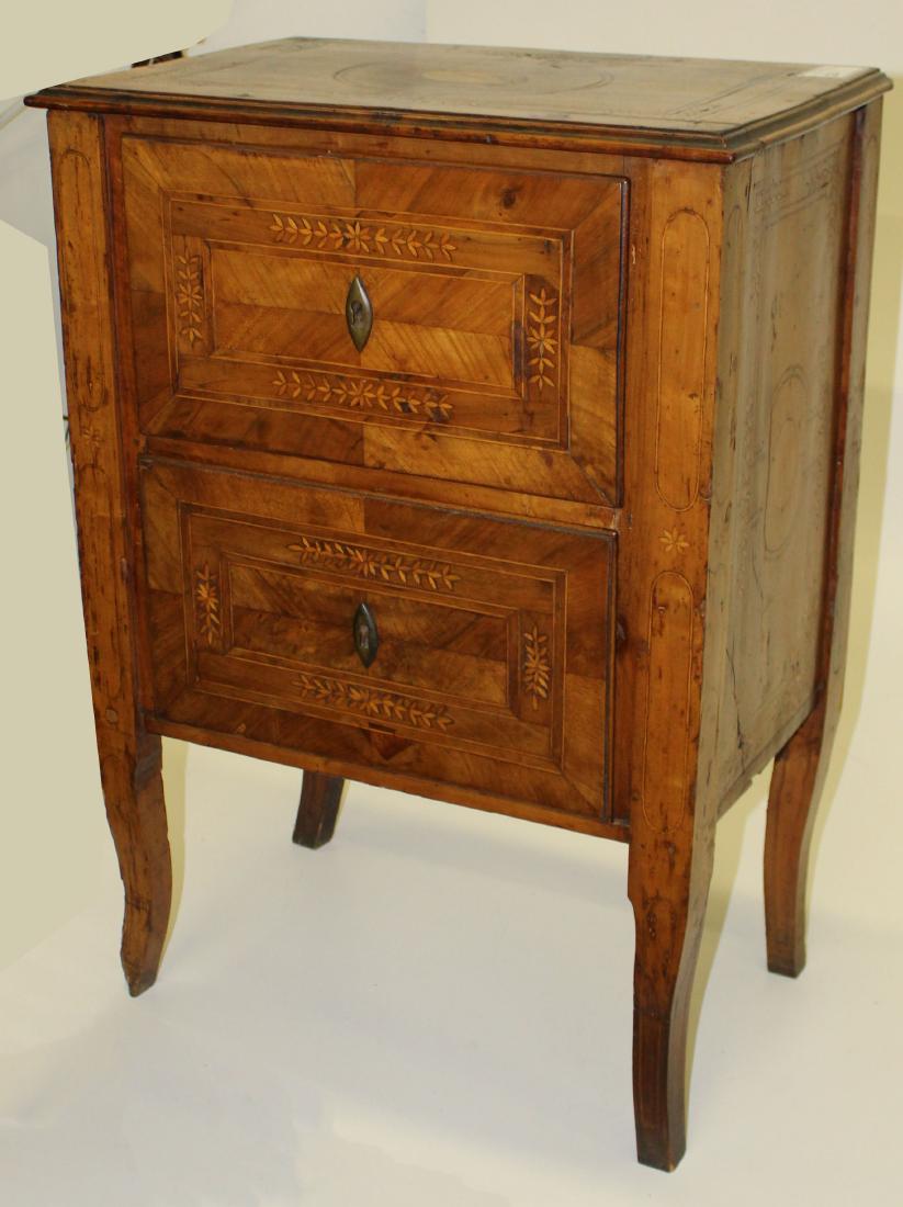 18th c Louis XVI two drawer table (1 of 5)
