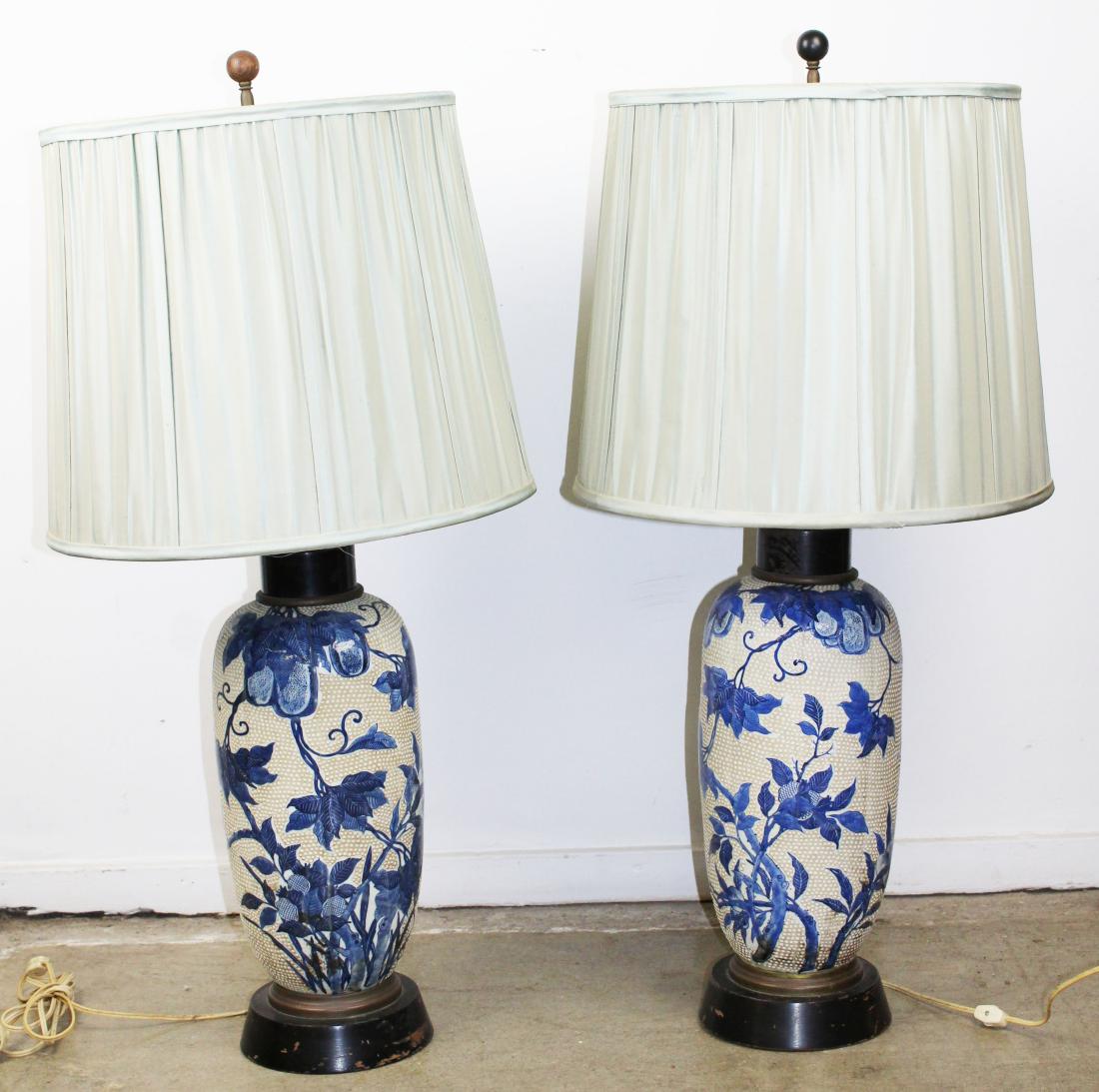 mid 20th c Japanese moriage type vase/ lamps (1 of 6)
