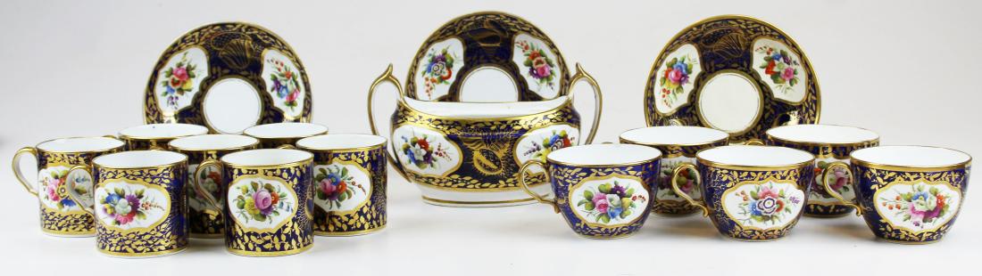 16 pcs. Swansea soft paste porcelain teaware (1 of 6)