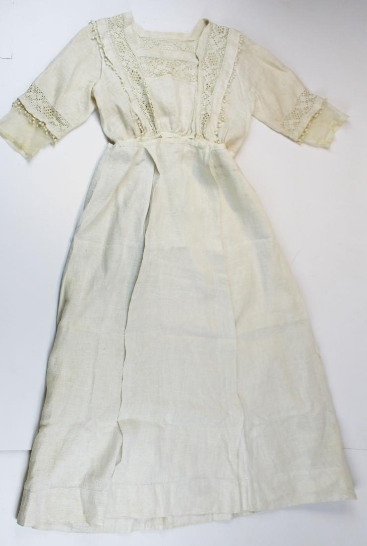 late Victorian  2 part natural linen dress (1 of 10)