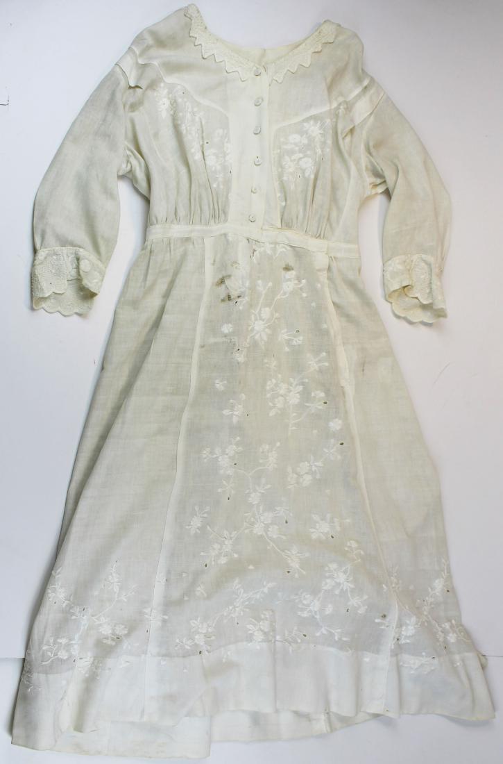 Edwardian embroidered cotton crepe dress (1 of 11)