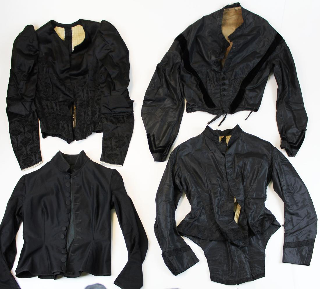 4 Victorian black silk shirtwaists (1 of 9)