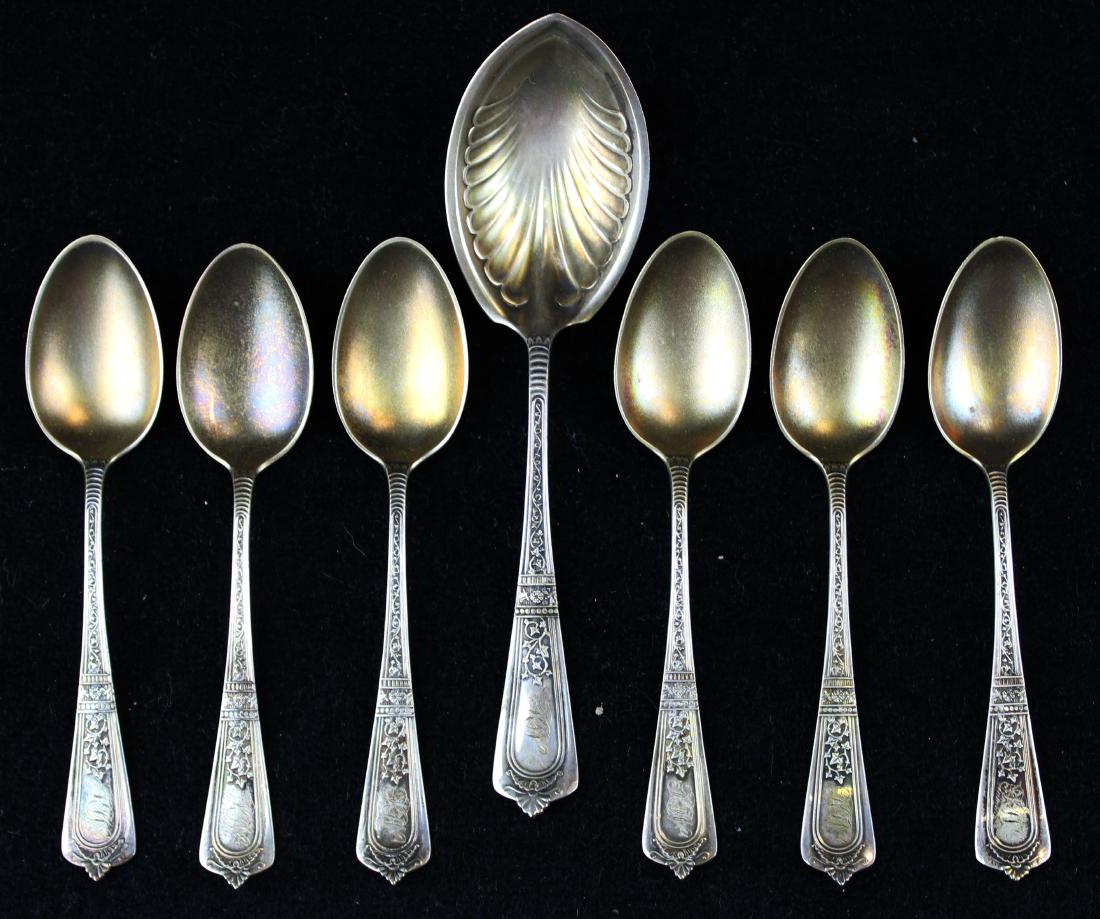fine cased set of Gorham sterling teaspoons (1 of 7)