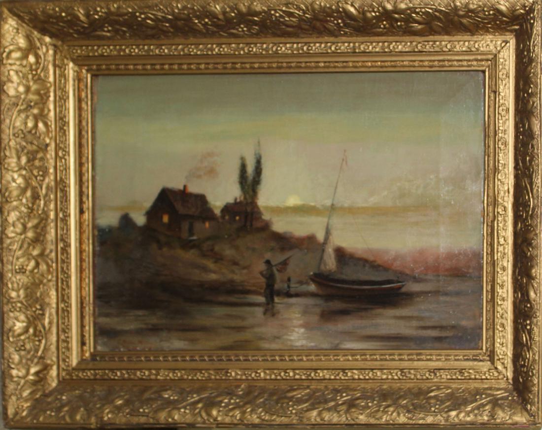 19th c Cottage scene signed EN Miller (1 of 3)