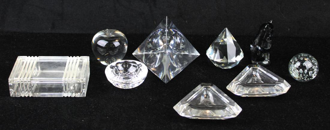 9 pcs. Crystal art glass desk accessories (1 of 5)