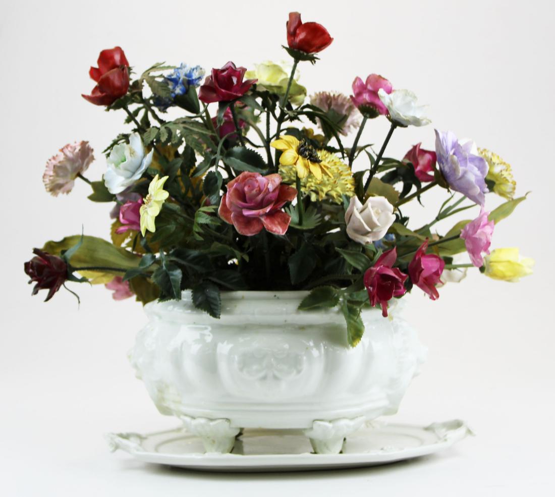 modeled ceramic floral centerpiece (1 of 10)