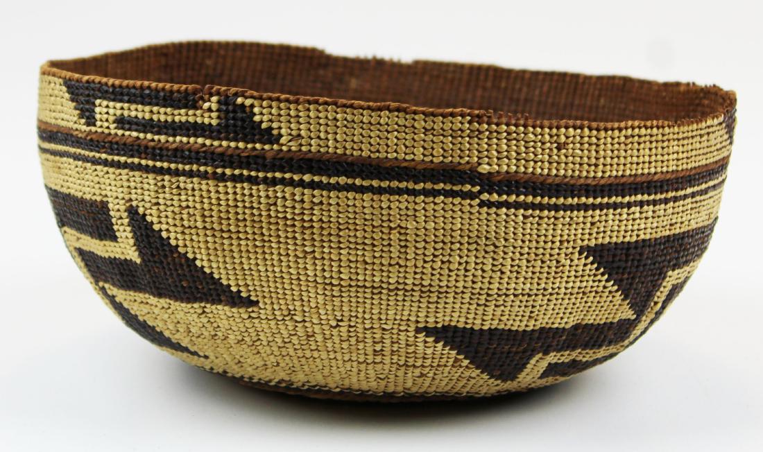 early 20th c Native American Hupa basket hat (1 of 6)