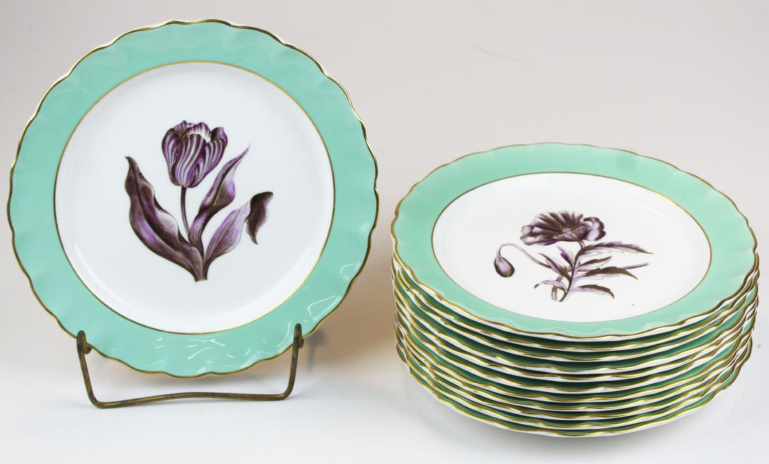12 Royal Worcester Botanical dinner plates (1 of 11)
