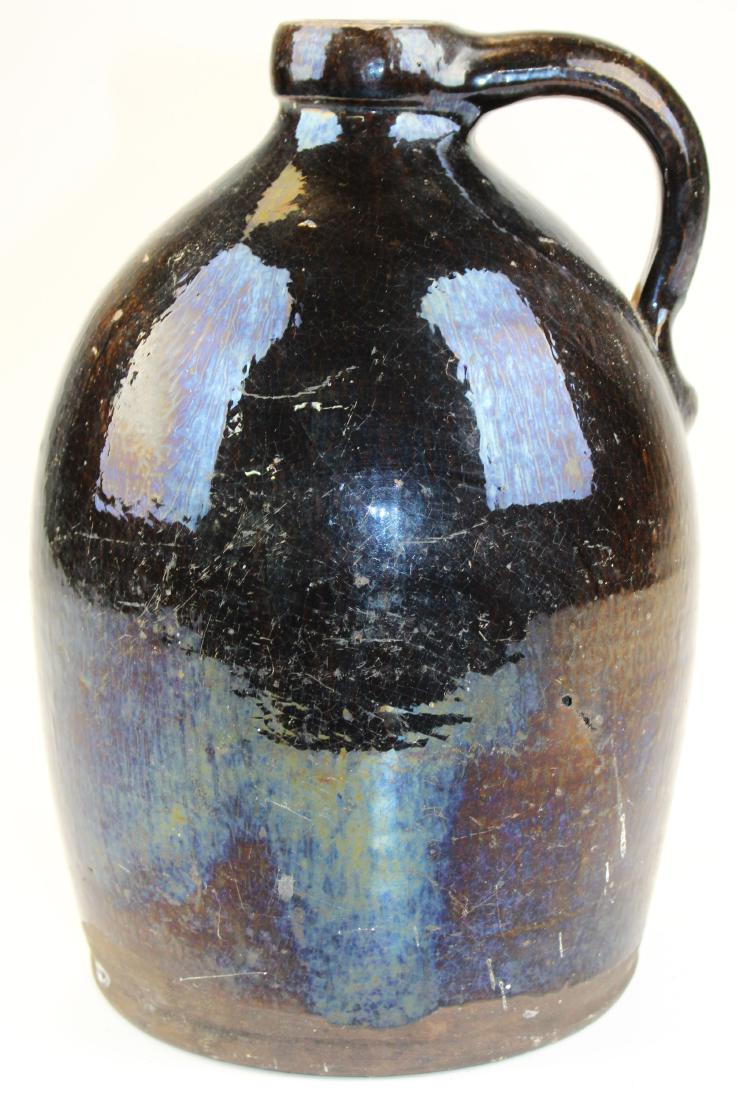 19th c manganese glazed PA redware jug (1 of 7)