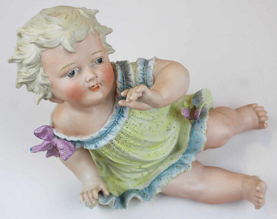 German Bisque porcelain piano baby figure (1 of 5)