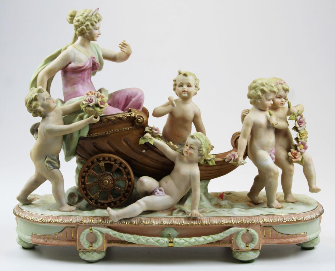Arnart 20th c. bisque porcelain cherub figurine (1 of 9)