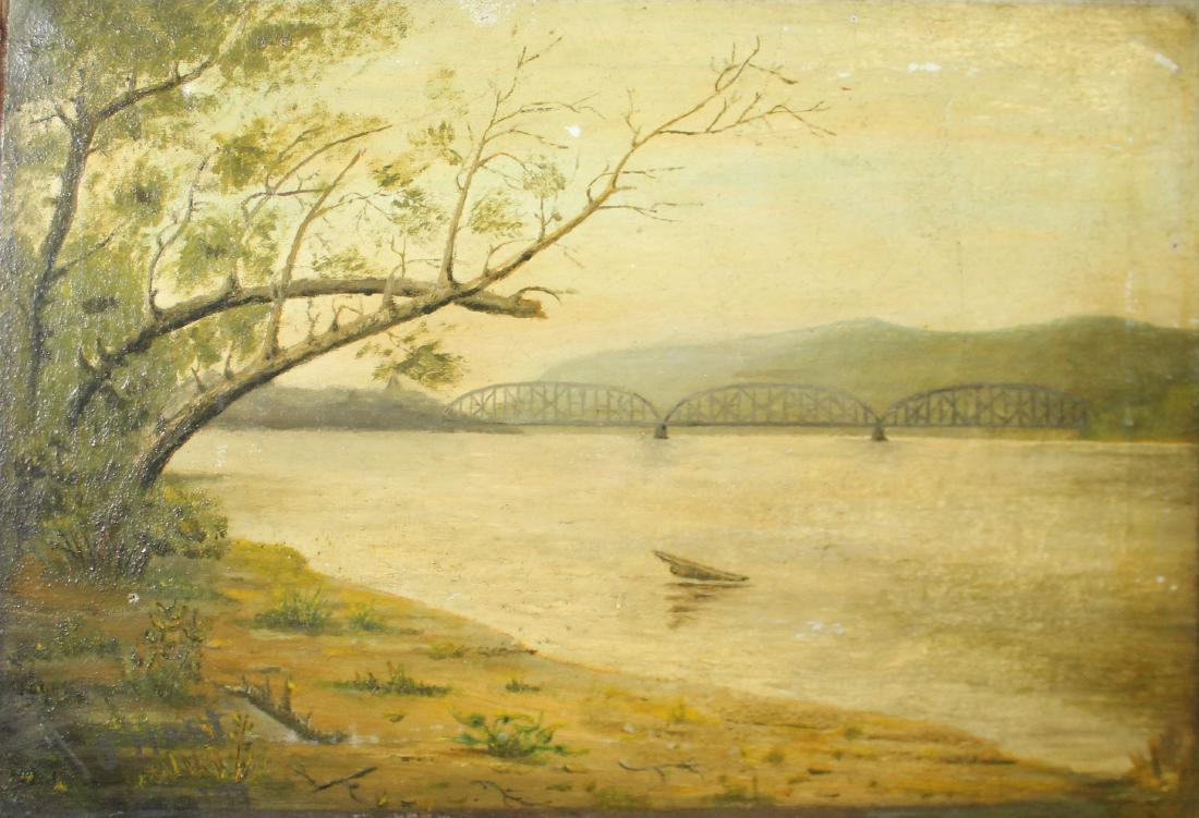 J Hart (19th c ) Railroad bridge (1 of 2)