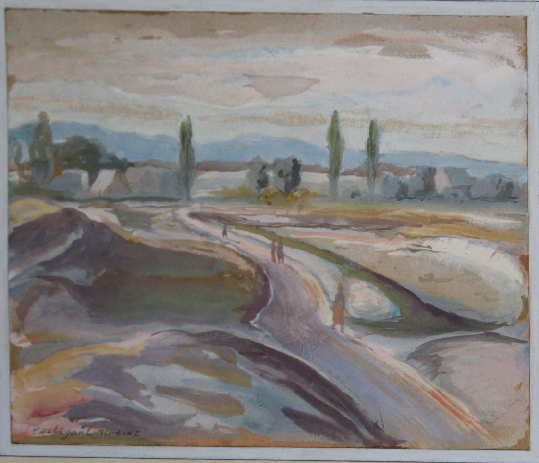 Mid 20th c Watercolor and gouache (1 of 2)