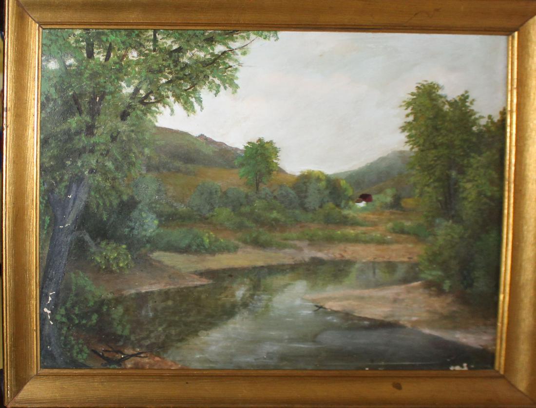 unsigned 19th c American school landscape (1 of 2)