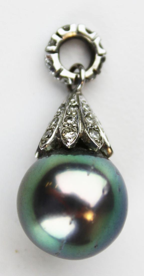 Tahitian pearl & diamond pendant (1 of 5)