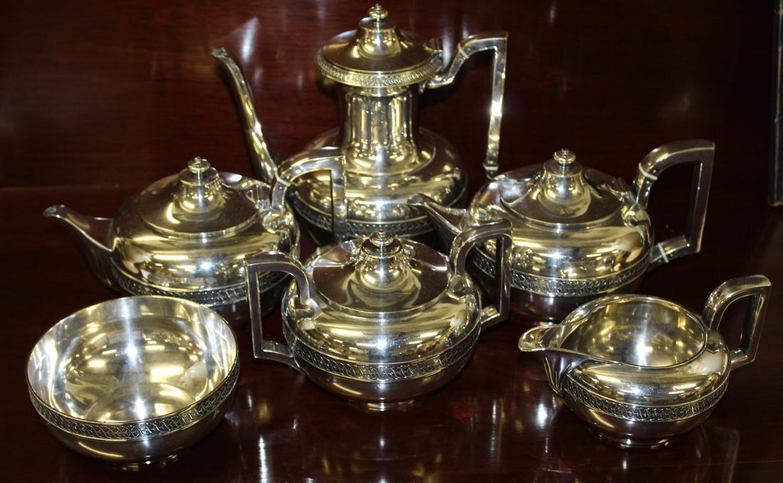 6 pc. Gorham silverplated tea service (1 of 6)