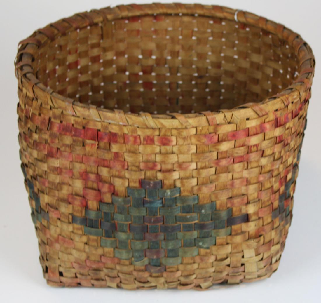 19th c paint decorated basket (1 of 2)