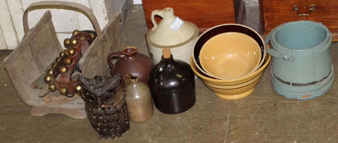 stoneware, mixing bowls, sleigh bells, etc (1 of 1)