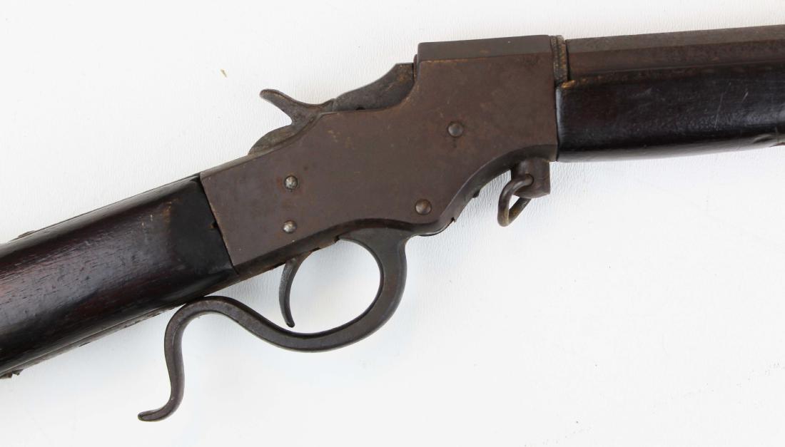 Stevens .22 lr single shot rifle: ca 1905 Stevens .22 lr single shot rifle, lever operated drop breach, as found- as with any old firearm, it should be checked by a competent gunsmith before attempting to operate it (this firearm is t