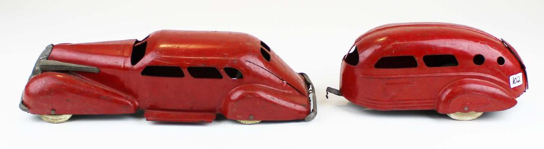 Kingsbury pressed steel car & trailer (1 of 11)