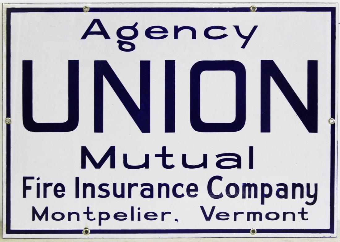 Union Mutual Fire Ins Co. enamel sign (1 of 2)