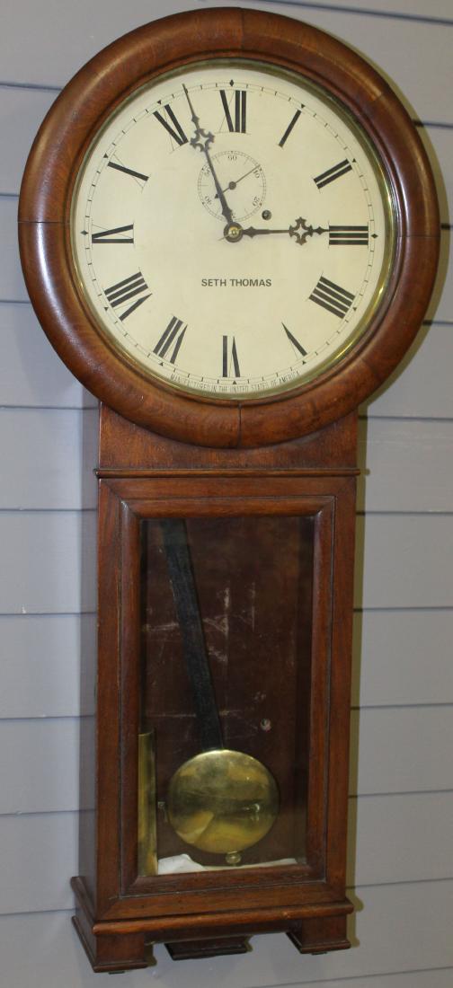 Seth Thomas No. 2 mahogany wall regulator clock (1 of 1)