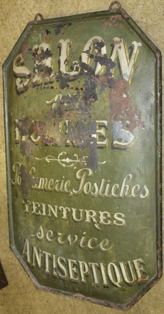 19th c Steel sign (1 of 3)