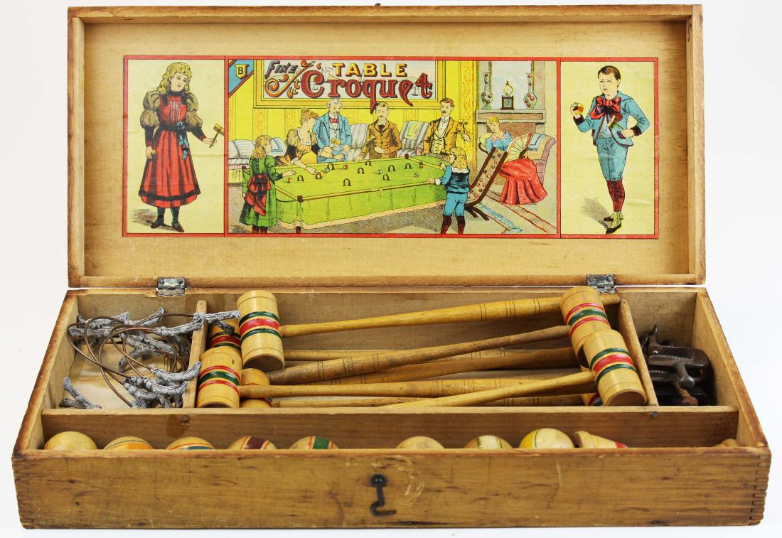 late 19th c tabletop croquet set (1 of 4)