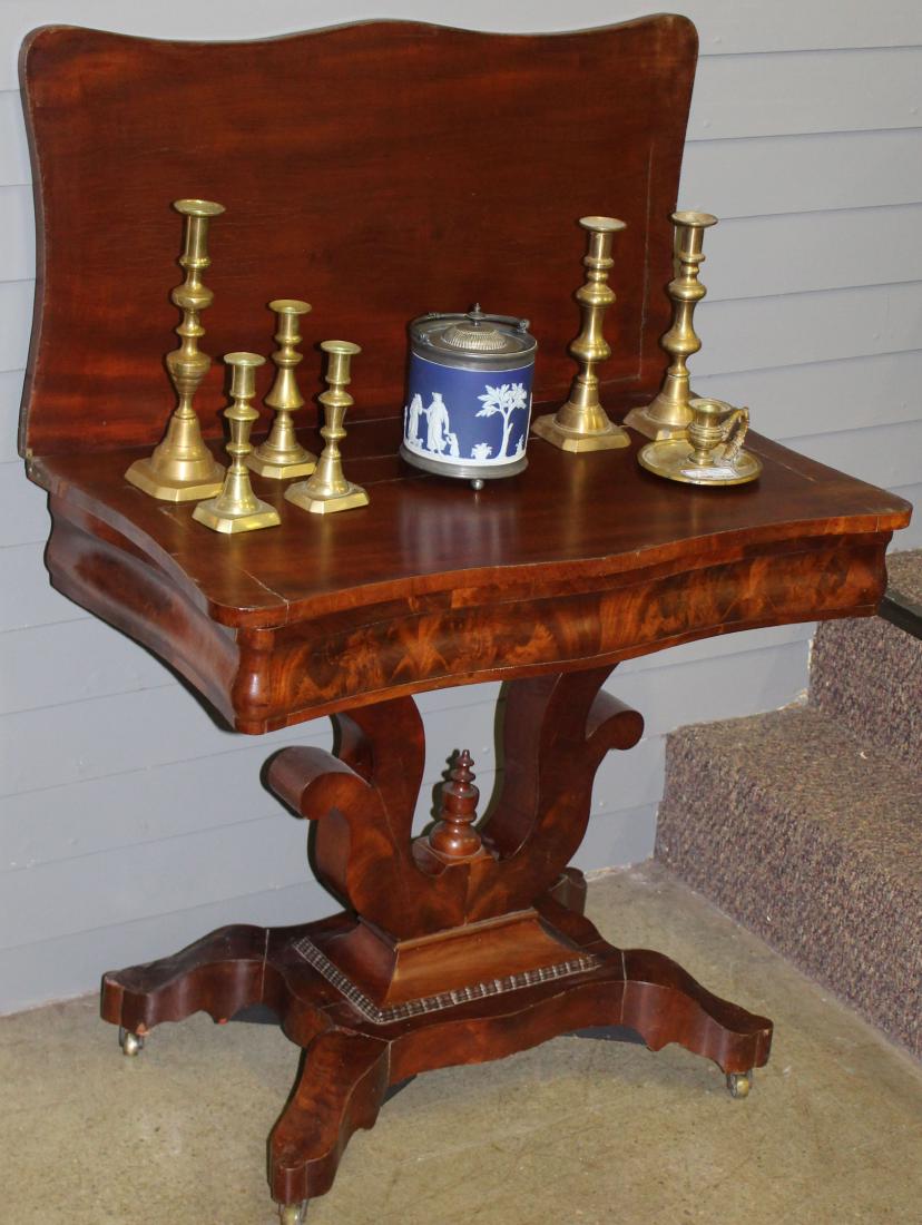 early 19th c Empire mahogany card table (1 of 1)