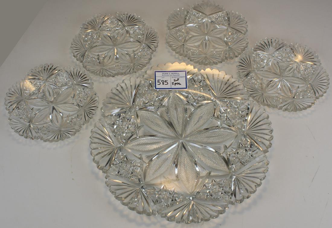 American Brilliant Period cut glass cake set (1 of 1)