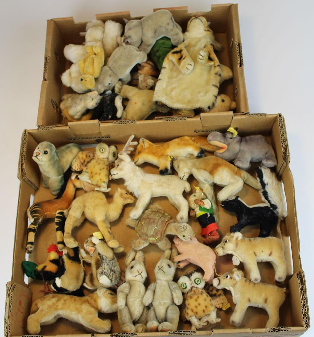 collection of small vintage Steiff animals