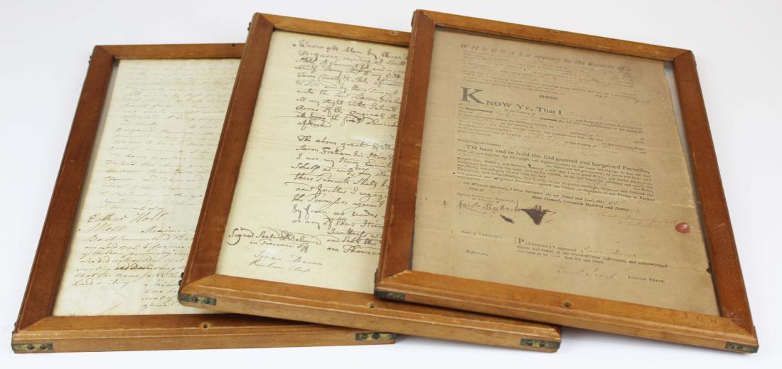 three ca 1795 South Hero, VT land deeds (1 of 8)