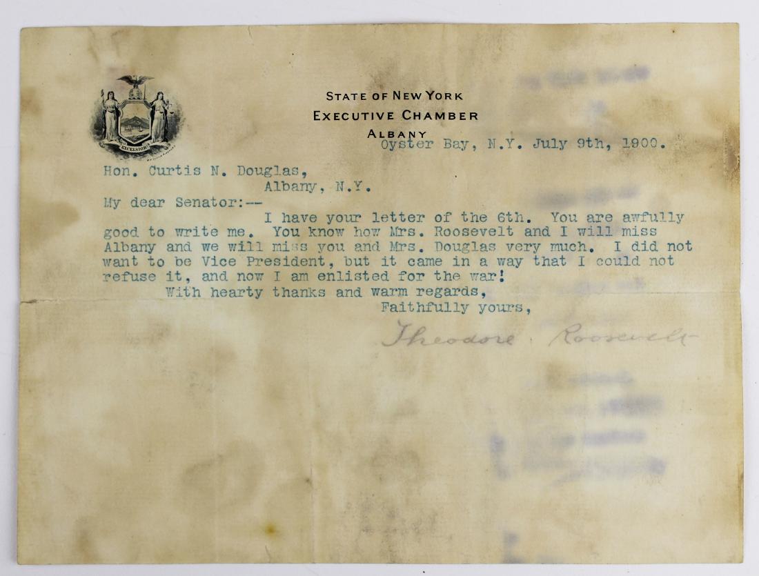 1900 Theodore Roosevelt typed letter signed (1 of 4)