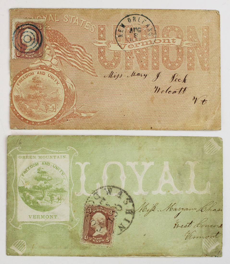 two VT Civil War Patriotic postal covers (1 of 4)