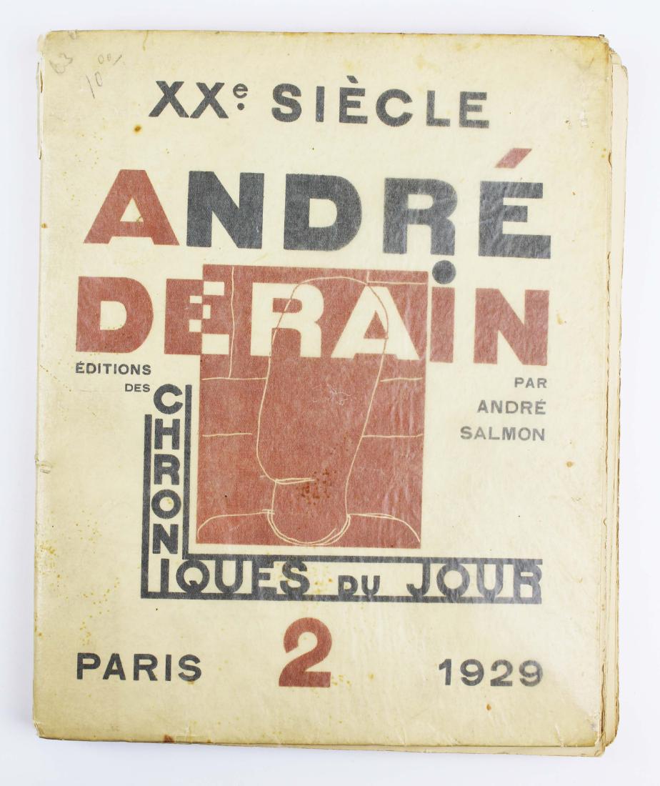 1927 Andre Salmon Andre Derain: 1927 Andre Salmon Works of Andre Derain color illustrated book on the artist, limited & #'d 179 of 400, cello wrapper