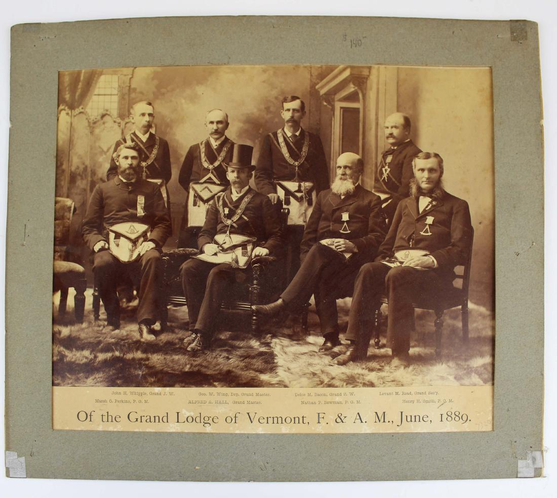 1889 Vermont Masonic Lodge group photograph (1 of 4)