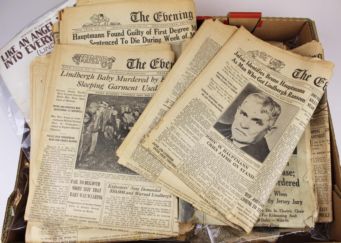 Charles Lindberg newspapers, clippings (1 of 1)