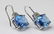 Pair of 7 ct blue topaz and diamond earrings - 3